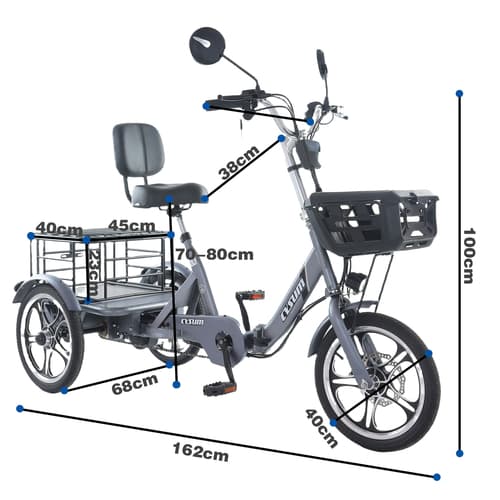E-Bike Cargo Compact 16’’ – 48V 400W – Charge lourde 200kg – Autonomie 40km - image 2